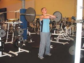 front squats start position for rock hard abs