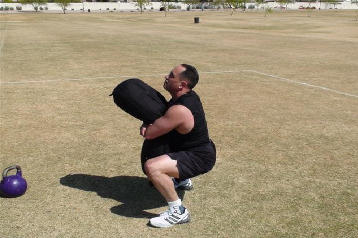 sandbag training - bear hug